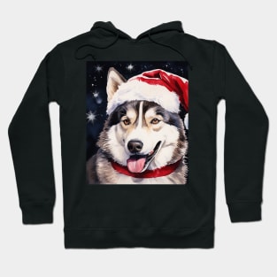 Christmas Siberian Husky Dog Hoodie